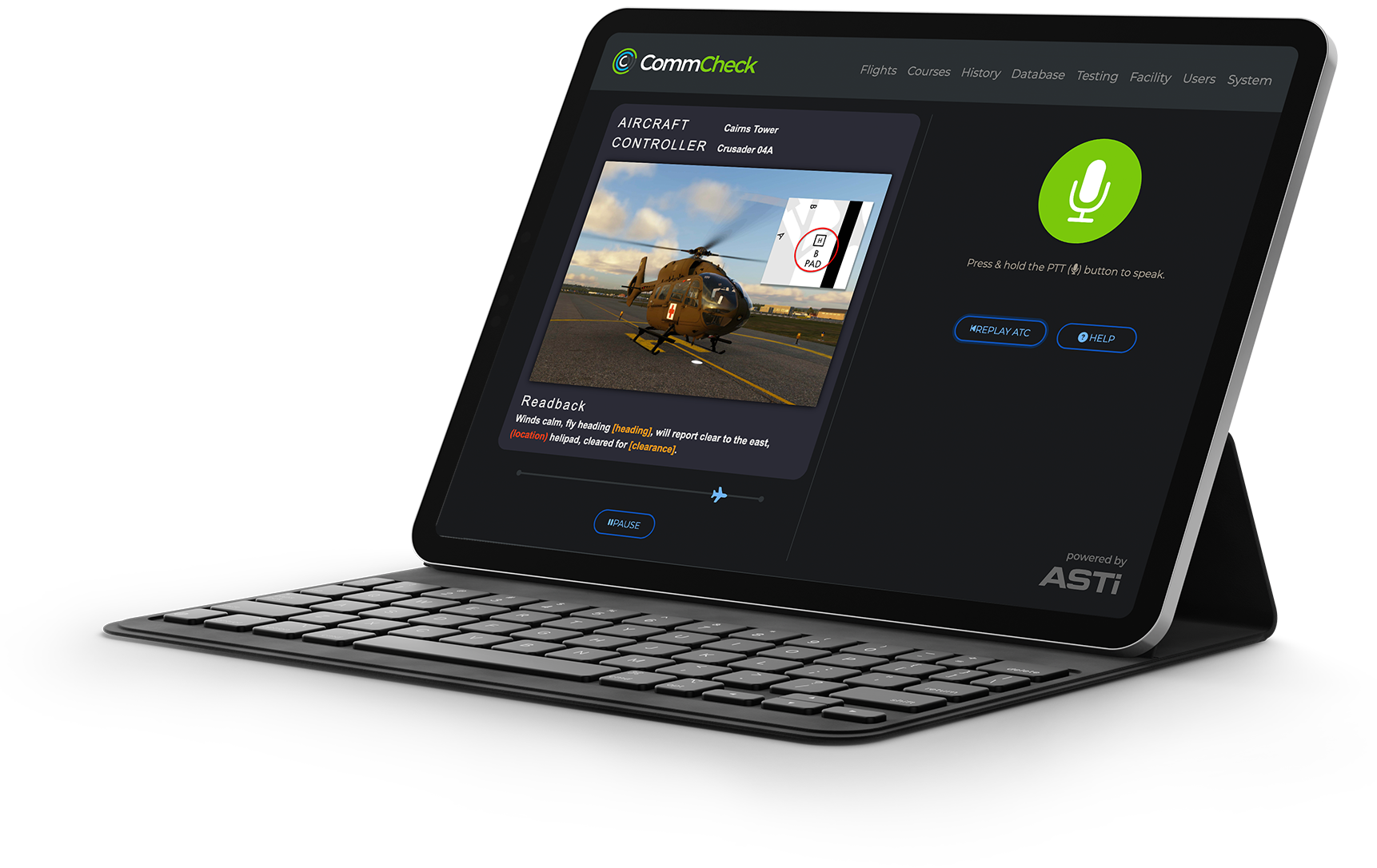 CommCheck on tablet